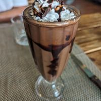 Double choc milkshake at Vegan Junkie in Phuket