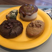 Chocolate fudge cookie, cheesecake, and maple madeleine  at For Four Bread 포포브레드 in Seoul