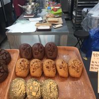 Madeleine - delish ! As good as the non vegan ones I had in Paris  at For Four Bread 포포브레드 in Seoul