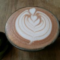 Hot chocolate with hazelnut milk at Polarity in Cardiff