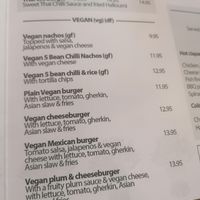 Menu as of September 2022 at The Wheatsheaf in Ingleton