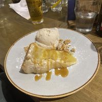 Apple pie and vegan ice cream   at The Wheatsheaf in Ingleton
