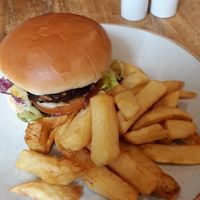 Vegan Caramelized Onion Burger at The Wheatsheaf in Ingleton