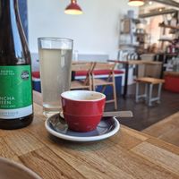 Kombucha + Espresso at HBW Coffee in Stirling