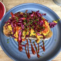 Vegan kimchi toast  at HBW Coffee in Stirling