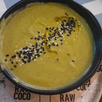 Sopa de calabacín #Veganuary at Rawcoco - General Pardinas in Madrid