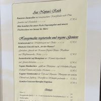 Menue at Zum Kühlen Grund in Freinsheim