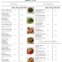 Vegan Catering Menu July 2022 at Umberto's in Sayville