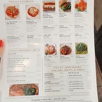 Vegan menu at Umberto's in Sayville