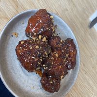 Cauliflower wings In sweet chili sauce (not spicy)   at Ellis Gourmet Burger in Amsterdam