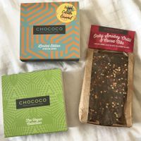 Sampling of vegan truffles and bars at Chococo in Winchester