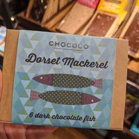 Dark chocolate mackeral at Chococo in Winchester