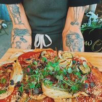 Best Pizza = vegan + gluten free + made with love  at Good Plans Cafe in Montclair