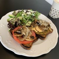 Veggie burger  at Good Plans Cafe in Montclair