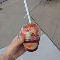 Small nondairy lime verde mangonada. at Frio Mexican Treats in Appleton