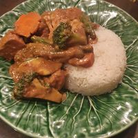 Peanut veg on rice at @Thai in Queenstown