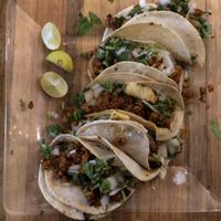 Tacos al pastor con piña at Alma Libre Free Soul in Huatulco