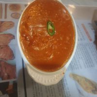 Chickpea curry  it is spicy but you can ask them to lower the heat level very unique flavor to this place almost more garam masala and christmas vibes with sweet elements 6/10 at First Nepal in Gwangju