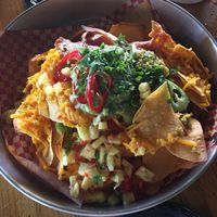 Full size vegan nachos (much larger than appears in picture) at Los Gatitos in Block Island