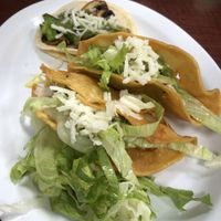 Vegan tacos with vegan cheese  at The Taco Man Mexican Grill in Azusa