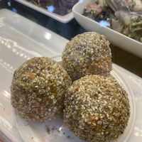 Rice and vegetable balls at Snoogies Health Bar in Cairns