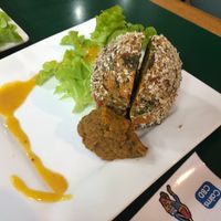 Vegan rice ball at Snoogies Health Bar in Cairns