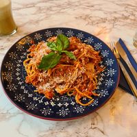 Spag bol £10 at VeganE & Saint Vegan in South West London
