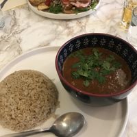 Black bean & sweet potato dish at VeganE & Saint Vegan in South West London