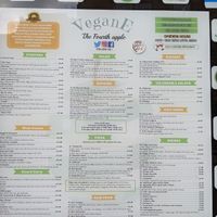 menu at VeganE & Saint Vegan in South West London