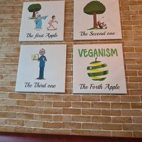 Wall art at VeganE & Saint Vegan in South West London