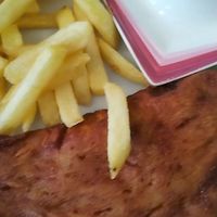 Steak and chips at VeganE & Saint Vegan in South West London