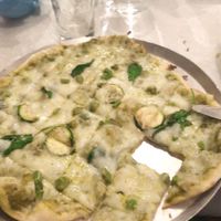 The amazing pesto pizza! What a dream! Sorry about the terrible photo at VeganE & Saint Vegan in South West London