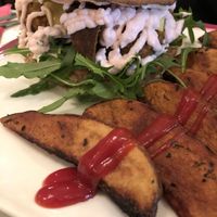 “Chickenish” burger! at VeganE & Saint Vegan in South West London