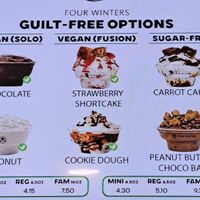 Vegan ice creams at Four Winters in Amman