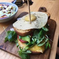 Vegan Fried Egg!  at Mukka Coffee in Mallorca