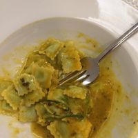 Vegan spinach ravioli- very tasty at Incomum in Sintra