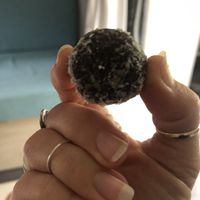 Bliss balls to go 😊  at Holy Beach in Cogoleto