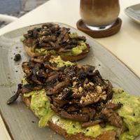 Avocado Toast with sautéed mushrooms  at Abigail's Cafe in Lagos