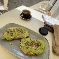 Avo toast and coffee Americano ☕️   at Abigail's Cafe in Lagos