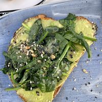Avocado toast with spinach   at Abigail's Cafe in Lagos