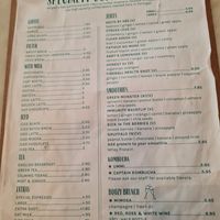 Menu at Abigail's Cafe in Lagos