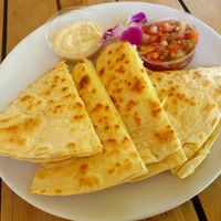 Vegan quesadilla at Barefoot Beach Cafe in Honolulu