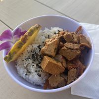 Vegan poke bowl  at Barefoot Beach Cafe in Honolulu