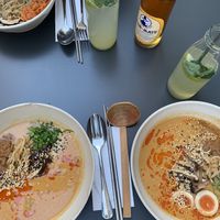 (Left) Vegan Tan Tan Ramen 🍜   at Esskultur - Hummus Bar in Passau