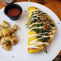 Mushroom Omelette at The Pitted Date in Tulum