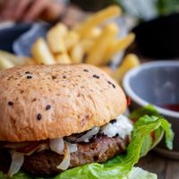 Impossible Burger 🍔   at The Pitted Date in Tulum
