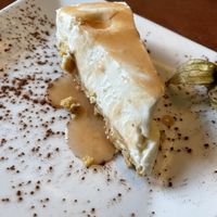 Cheesecake (mine was rhubarb and ginger but it changes)  at Fern Cottage in Pitlochry