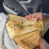 Potato & vegetable tamale at The Tamale Guy in Claremont
