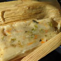 Potato & vegetable tamale at The Tamale Guy in Claremont