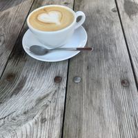 lattee at Iluzjon Café Bar in Warsaw